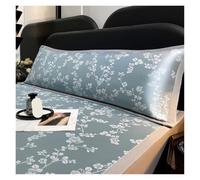 Double Long Pillowcase Summer Cool Ice Silk Available In Sizes of 48x100/48x120/48x150/48x180cm(Qiangweimeigui-LAN,48x120cm 1pcs)