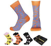 DOUBLE M, Pack 12, Calcetines de Media Pierna, Unisex, Estampados Divertidos, 4 Pares de Calcetines, Coloridos, Smile, Talla Única