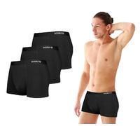 DOUBLE M, Pack 3 Boxers, Calzoncillos Hombre, Forro Interior, Bóxers Cómodos, Suaves, Material Modal, Bóxers Negro, Cinturilla Elástica, Tallas M,L,XL,XXL