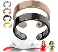 Double Magnetic Ring, 2025 New Adjustable Open Stainless Steel Rings for Women & Men, Reduces Stress&anxiety, Better Sleep (2PCS-C)