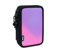 Double Pencil Case Milan Sunset Black Pink 34 Pieces 19,5 X 13 X 5 Cm NUEVO