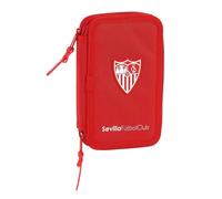 Double Pencil Case Sevilla Fútbol Club M854 Red Sporting 28 Pieces ... NUEVO