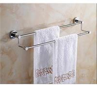 Double Pole Towel Rack,Towel Holder,Stainless Steel Towel Bar,Wall-Mounted Towel Shelf Bathroom Towel Rail Punch-B 60cm(24inch)