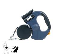 Double Retractable Dog Leash for Two Dogs, Dual Dog Leash with Tangle-Free Swivel & Led Ligh, Retractable Dogs Leashes with Lights, with Ergonomic Handles, for Small to Medium Pets (Blue)