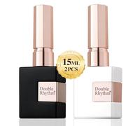Double Rhythm - Juego de 2 esmaltes de uñas de gel UV de 15 ml, color blanco puro y negro, para salón de manicura DIY (A101)