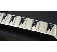 Double Shark Fin Fret Markers Inlay Stickers pegatinas Guitar & Bass Diapason (negro)