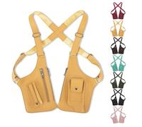 Double Shoulder Armpit Bag, Underarm Shoulder Bag For Men, Premium Leather Adjustable Bags, Anti-Theft, Casual Wear (Yellow)