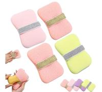 Double-Sided Bath Foaming Bag,2 in 1 Bathroom Soap Sponge Bath Sponges,with Quick Lather & Reusable Mesh, Portable Net Sponges for Shower, Travel & Home Use (4pcs-colour mixture3)