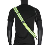 Double-Sided Flash Led Strap | Cycling Reflective Gear | Night Running Reflective Strap | Usb Led Glowing Gear | Led Flashing Shoulder Strap | Comfortable and Adjustable Fit for a Snug or Secure Fit