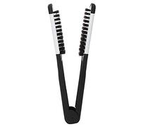 Double Sided Hair Brush | Hair Clamp for Straightening & Styling | Detangle & Reduce Split Ends | Static - Minimized Hair Tool for Women/Men | ABS Material (White)