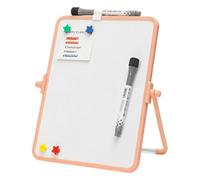 Double Sided Magnetic Whiteboard - 21x28cm 310g Desktop Memo Board With 360 Degree Rotating Stand 2 Markers 4 Magnets Included - Wall Mount Writable - Office School Organizer