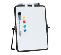 Double Sided Magnetic Whiteboard - 21x28cm 310g Desktop Memo Board With 360 Degree Rotating Stand 2 Markers 4 Magnets Included - Wall Mount Writable - Office School Organizer