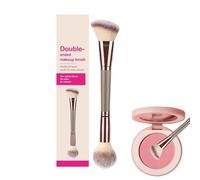 Double Sided Makeup Brushes,Professional Blending Tool - Optimized Blush Brush For Cheeks,Comfortable Grip Experience For Women Face Cheeks Foundation Blush Liquid Powder Cream