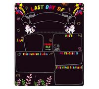 Double-Sided School Board - Reusable Chalkboard Sign | 10" x 12" Back to School Display for Children, Perfect for First Day, Last Day, Classroom Decoration, Photo Props, Milestone Tracking, and Create