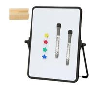 Double-Sided Whiteboard - 21x28cm Magnetic Memo Board With Stand & Markers