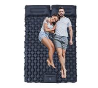 Double Sleeping Pad, Inflatable Camping Mat, 74.8x47.24x1.97 Inches Built-In Pillows Sleeping Gear, Lightweight Compact Air Mattress for Backpacking Tent, Hiking, Travel Comfort