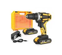 Double-speed household cordless lithium drill with power display cordless screwdriver pistol drill multifunctional power tools (one power, one charge)