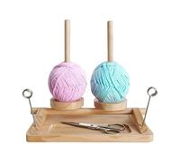 Double Spindle Yarn Holder - Crochet Supply Organizer, Yarn Ball Stand with Free Feature, Craft Tool, Storage Accessory, Knitting Tool for Improving Flow And Stitching Efficiency