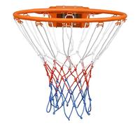 Double Spring Basketball Rim , Durable Steel Rim with Shock Absorption, 4-Point Stabilization, Wind and Rain Resistant, Indoor/Outdoor (Orange)