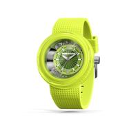 DoublÉ-Standard É-CLAT Reloj de moda para hombres y mujeres, diseño de cuarzo impermeable, perfecto para creadores de tendencias de moda, reloj elegante para combinar con atuendos, Amarillo Neón