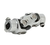 Double Steering U Joint 3 / 4in DD | 5.2in Chromed Shaft Coupler | Vibration Reduction for Car Steering Column | Replacement for 3 / 4in Input Shaft