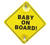 Double Suction Cup Child Removable Stickers - Reusable Car Infant Decal | Safety Warning Sign No Trace, Waterproof, Reusable, Child On Board Sign, Car Exterior Accessories, Auto Window Decal