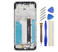 Double Sure Full LCD Display Touch Digitizer Screen Replacement for LG K41S LM-K410EMW with Screen Frame Black 6.55"