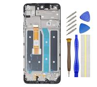 Double Sure Full LCD Display Touch Digitizer Screen Replacement for LG K42 LM-K420 with Screen Frame Black 6.6"