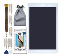 Double Sure Full LCD Display Touch Digitizer Screen+Screen Frame Replacement for Samsung Galaxy Tab A 8.0 2019 White SM-T290