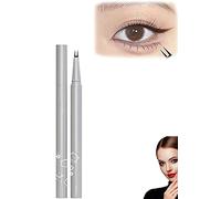 Double Tip Lower Eyelash Pencil, Eyelash Pen Eye Liner Liquid Eyeliner, Dual Pronged Bottom Eyelashes Pen, 2024 New Waterproof Liquid Eyeliner Pen Super Slim Eye Liner (Black, one size)