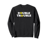 Double Trouble Funny Cute Pickleball Dink Team 80s Retro Sudadera