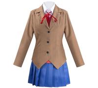 Double Villages Monika Sayori Yuri Natsuki - Uniforme de cosplay para mujer, traje de marinero, conjunto completo (M)
