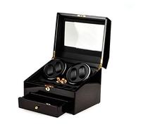 Double Watch Winder For Automatic Watches Wood Shell Piano Paint Exterior Extremely Silent Motor Three Dimensional Watch Pillows Suitable For Ladies and Men's Wrist