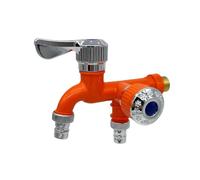 Double Water Outlet Faucet - Washing Machine and Sink Tap, Bathroom Valve | Home Garden Multi-Use Water Faucet, Mop Pool Adapter, Durable Plumbing Accessory Easy Mounting, Reliable Waters Distribution