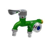 Double Water Outlet Faucet - Washing Machine and Sink Tap, Bathroom Valve | Home Garden Multi-Use Water Faucet, Mop Pool Adapter, Durable Plumbing Accessory Easy Mounting, Reliable Waters Distribution