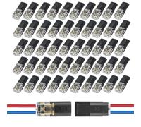 Double Wire Plug in Connector with Locking Buckle,Low-Voltage Quick Plug-in Wire Connectors,LED Light Strip Multi-Purpose Snap-On Connectors,for Home Automotive Wiring,Model Kit