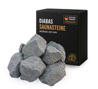 Doubleyou Geovlies & Baustoffe Piedras de sauna XXL Premium 20 kg | 120-250 mm DIABAS Grande | Para todos los hornos de sauna | Resistente al calor y retención de calor | Seleccionadas a mano y de