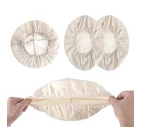 Doublures 4 Pièces Antiadhésives Réutilisables Lavables, Housses De Fermentation Pour Au Levain Rond Et Ovale Pour Cuisine Et Boulangerie