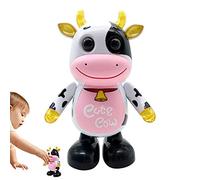 Douce Baile eléctrico - Vaca Robot Baile eléctrica Duradera con luz y música - Juguetes educativos fáciles Usar para niños, niñas y niños