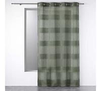 DOUCEUR D'INTERIEUR 1 Panel con Ojales, Lino, Verde, 140 x 280 CM