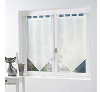 Douceur d'Intérieur 2 Cortinas de Malla de Gasa 60/160 Salina Natural, Poliéster, Beige, 2 x 60 x 160 CM