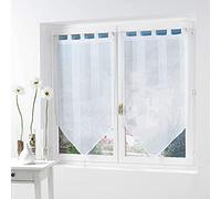 Douceur d'Intérieur - 1620984, Par De Visillo Pompon Presilla, 2 X 60 X 160 Cm, Salina, Visillo Arena, Blanco