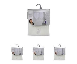 Douceur d'Intérieur - 1622336, Par De Visillo Pompon Presilla, 2 X 60 X 120 Cm, Lissea, Visillo Arena, Blanco (Paquete de 4)