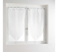 Douceur D'Intérieur - 1622763, Par De Visillo Pompon Presilla, 2 X 45 X 120 Cm, Lissea, Visillo Arena, Blanco