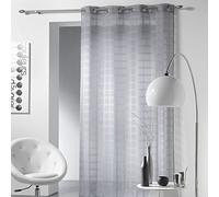Douceur d'Intérieur - 1622947, Visillo con Anillas, 140 X 240 Cm, Candide, Visillo Arena, Gris