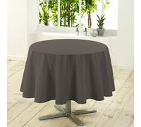 Douceur D'Intérieur - 1720417, Mantel Redondo, 180 Cm, Essentiel, Poliéster Liso, Marron