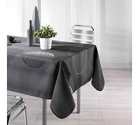 douceur d'Intérieur 1721368, Mantel Rectangular, 150 X 240 Cm, Kosmo, Poliéster Estampado, Gris