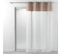 Douceur d'Intérieur 2 Panel con Ojales, Poliéster, Natural, 140L X 240H cm (1 Panneaux)