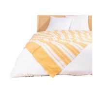 Douceur d'intérieur Abby - Colcha (180 x 220 cm) Curry, Jacquard de algodón y poliéster