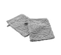 Douceur d'Intérieur Amazone - 2 Manoplas de baño, 15 x 21 cm, Gris Claro, de 100% algodón
